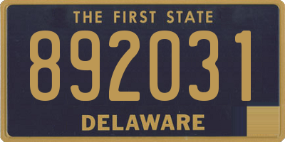 DE license plate 892031