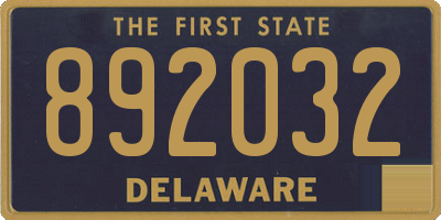 DE license plate 892032