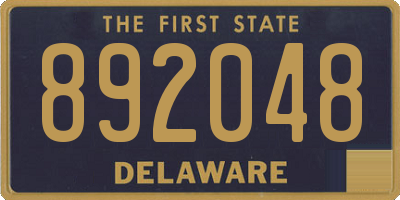 DE license plate 892048