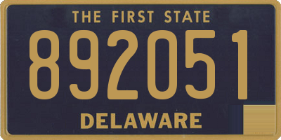 DE license plate 892051