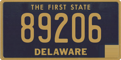 DE license plate 89206