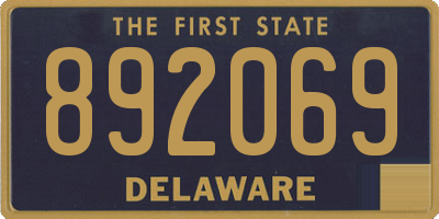 DE license plate 892069