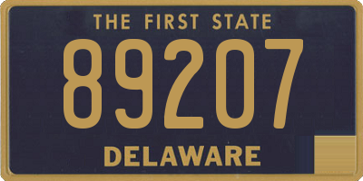 DE license plate 89207