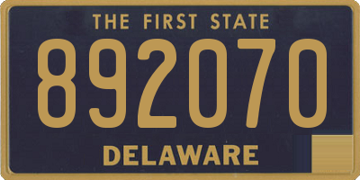 DE license plate 892070