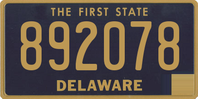 DE license plate 892078
