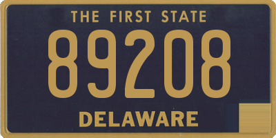 DE license plate 89208