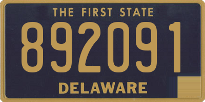 DE license plate 892091