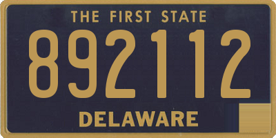 DE license plate 892112