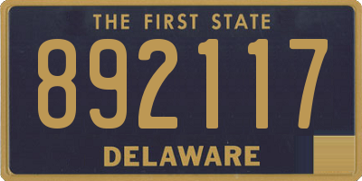 DE license plate 892117