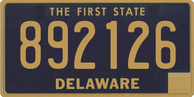 DE license plate 892126