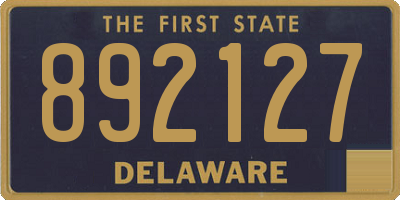 DE license plate 892127