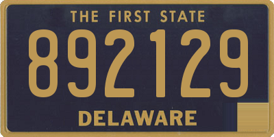 DE license plate 892129