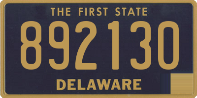 DE license plate 892130