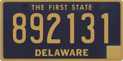 DE license plate 892131