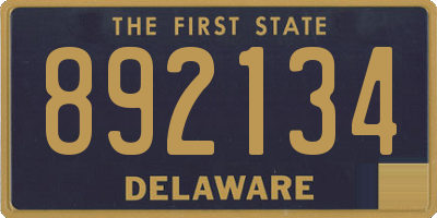 DE license plate 892134