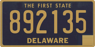 DE license plate 892135
