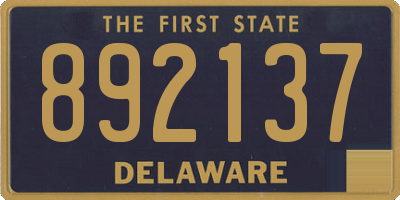 DE license plate 892137