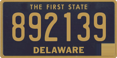 DE license plate 892139