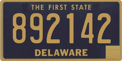 DE license plate 892142