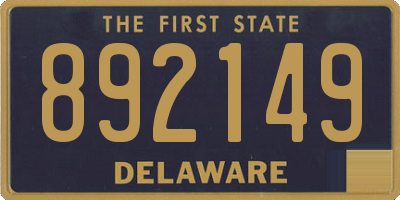 DE license plate 892149