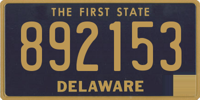DE license plate 892153