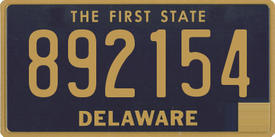 DE license plate 892154