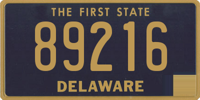 DE license plate 89216