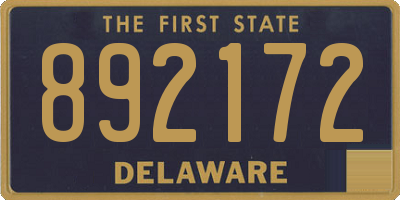 DE license plate 892172