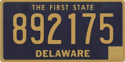 DE license plate 892175
