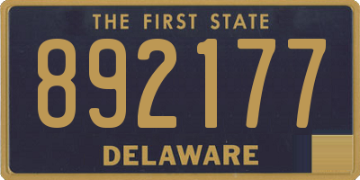 DE license plate 892177