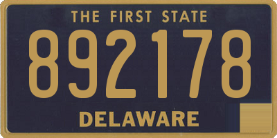 DE license plate 892178
