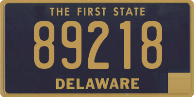 DE license plate 89218