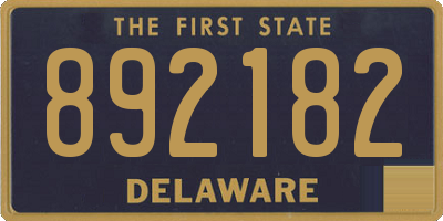 DE license plate 892182
