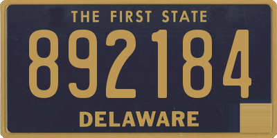 DE license plate 892184