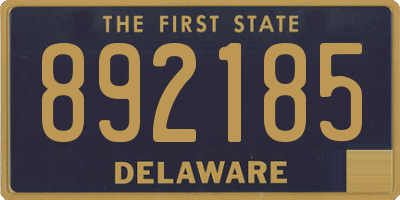 DE license plate 892185