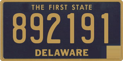 DE license plate 892191