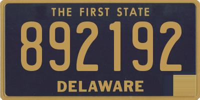 DE license plate 892192