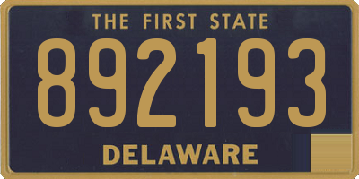 DE license plate 892193