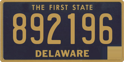DE license plate 892196