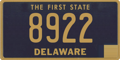 DE license plate 8922