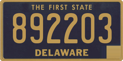 DE license plate 892203