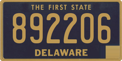 DE license plate 892206