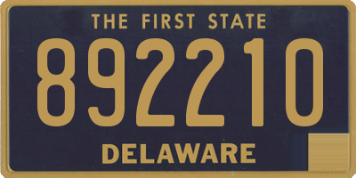 DE license plate 892210