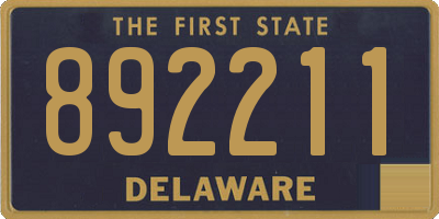 DE license plate 892211