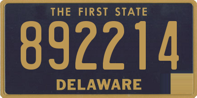 DE license plate 892214
