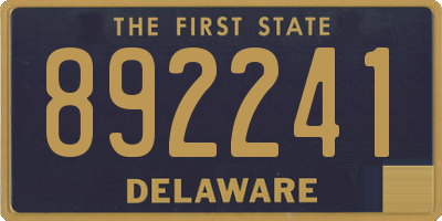 DE license plate 892241