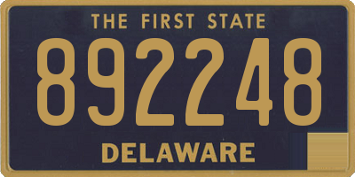 DE license plate 892248