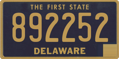 DE license plate 892252