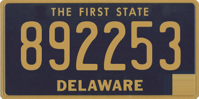 DE license plate 892253