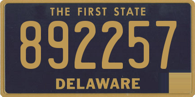 DE license plate 892257